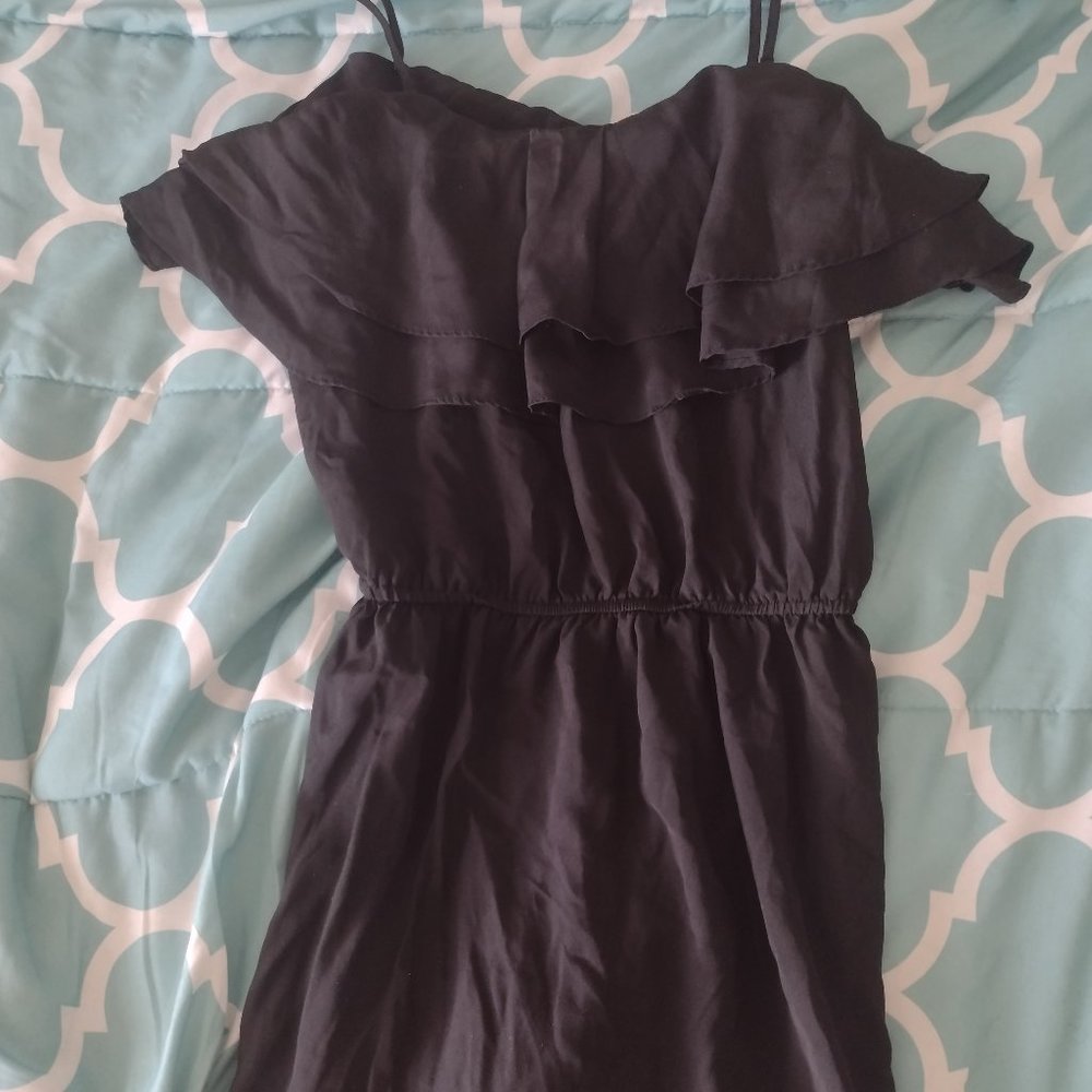 Ruffled black dress